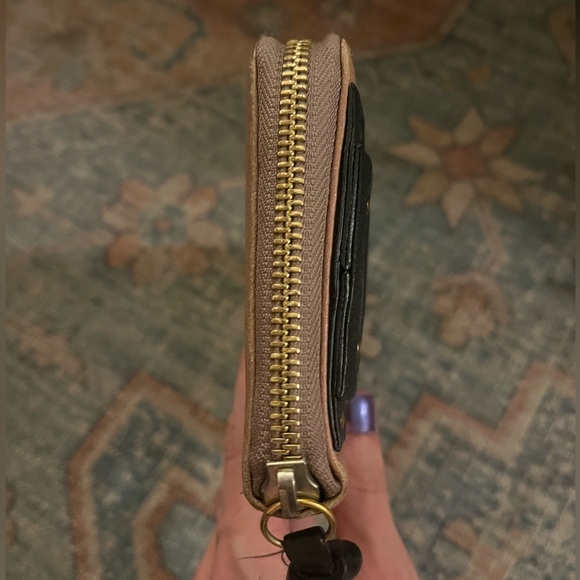 CHLOE Bow Wallet Clutch Leather Zippy Black & Mauve Pink - Picture 10 of 15